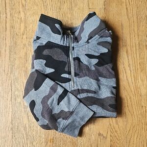 PINK Victoria's Secret Gray and Black Sweatshirt With 3/4 Zipper Size XL